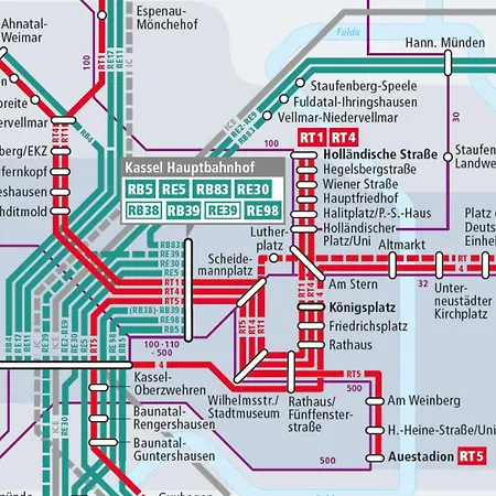 Lejlighed Orange 1og 1-4 Betten Zentral & Ruhig 3 Min Zur Tram Und Kassel